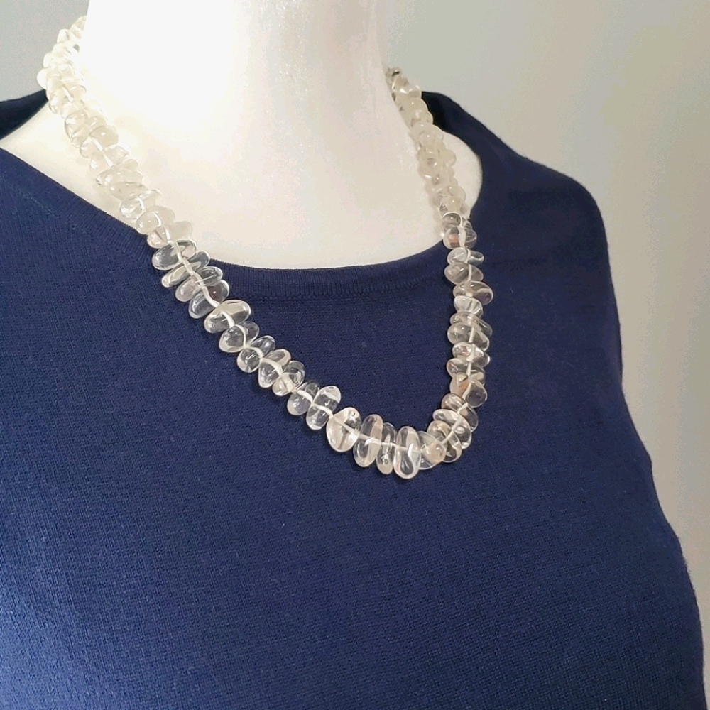 Clear Glass Bead Necklace